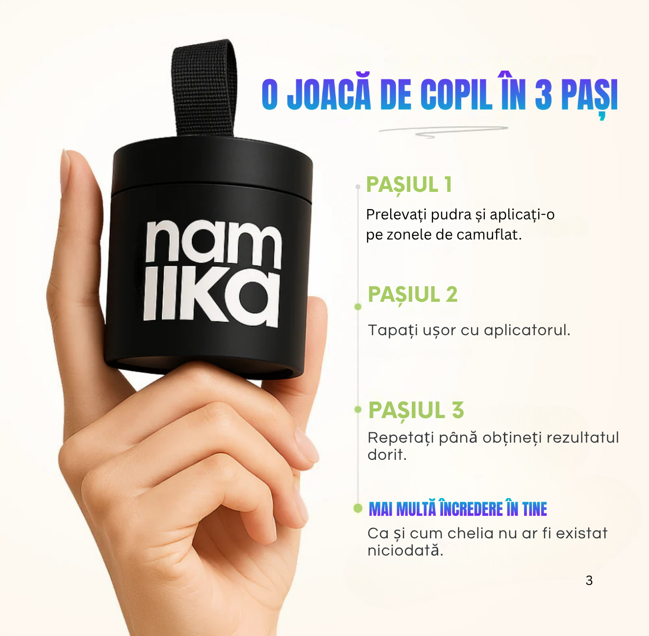calviție pulbere etapă